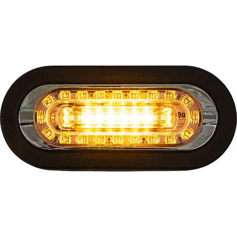Combination 6 Inch LED Amber Marker Light with Amber Strobe Light