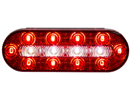 6 Inch Oval LED Combination Stop/Turn/Tail and Backup Light (Light Only)