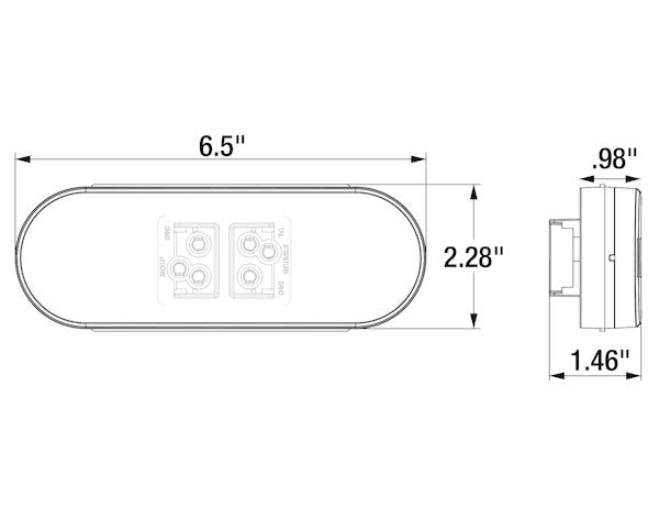 Load image into Gallery viewer, 6 Inch Oval LED Combination Stop/Turn/Tail and Backup Light (Light Only)
