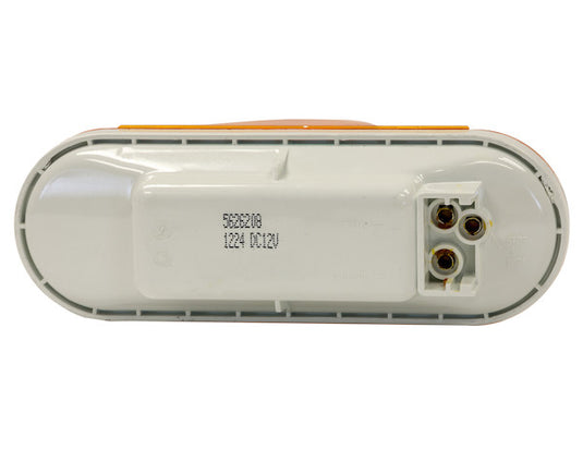 6 Inch Amber Oval Mid-Turn Signal-Side Marker Light Kit with 9 LEDs (PL-3 Connection, Includes Grommet and Plug)
