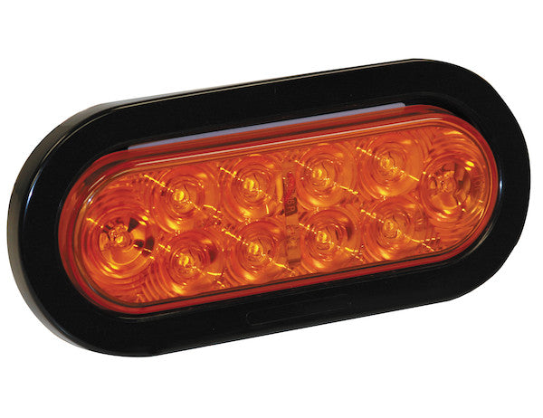 Load image into Gallery viewer, 6 Inch Amber Oval Turn Signal Light With 10 LED
