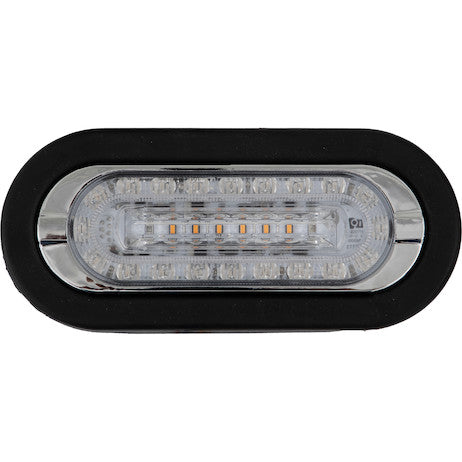 Load image into Gallery viewer, Combination 6 Inch LED Amber Marker Light with Amber/Clear Strobe Light
