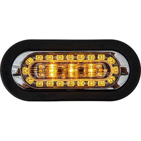 Load image into Gallery viewer, Combination 6 Inch LED Amber Marker Light with Amber/Clear Strobe Light
