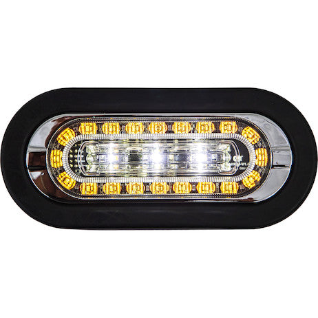 Load image into Gallery viewer, Combination 6 Inch LED Amber Marker Light with Amber/Clear Strobe Light
