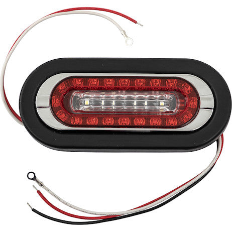 Combination 6 Inch LED Stop/Turn/Tail, Backup with Grommet and Plugs