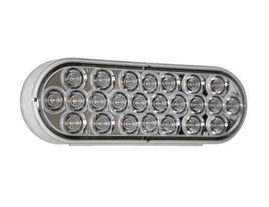 Bulk 6 Inch Clear Oval Backup Light With 24 LEDs (Sold in Multiples of 10)