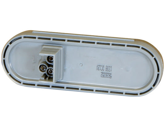 6 Inch Clear Oval Interior Dome Light With 10 LED and White Housing