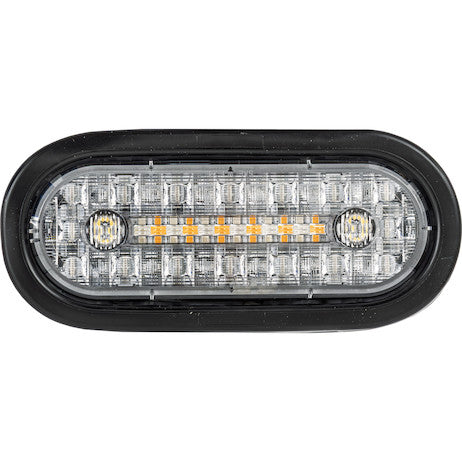 Load image into Gallery viewer, 6 Inch Combination LED Stop/Turn/Tail, Backup, and Strobe Light with 17 LEDs, Amber/Green, Not Heated
