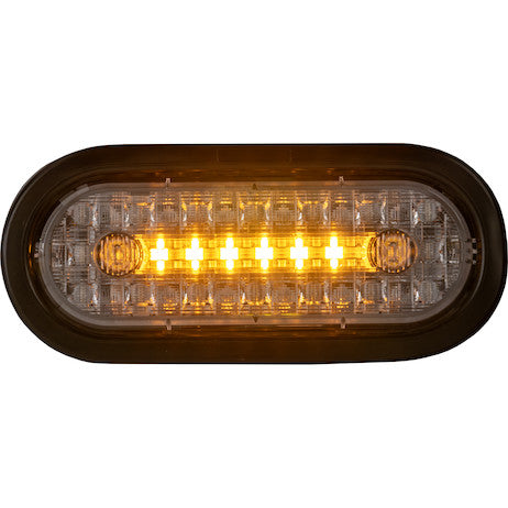 Load image into Gallery viewer, 6 Inch Combination LED Stop/Turn/Tail, Backup, and Strobe Light with 17 LEDs, Amber/Green, Not Heated
