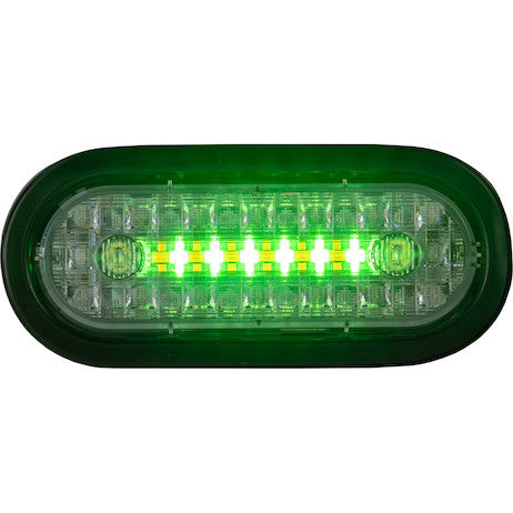 Load image into Gallery viewer, 6 Inch Combination LED Stop/Turn/Tail, Backup, and Strobe Light with 17 LEDs, Amber/Green, Not Heated
