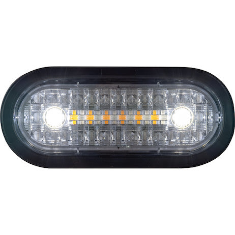 Load image into Gallery viewer, 6 Inch Combination LED Stop/Turn/Tail, Backup, and Strobe Light with 17 LEDs, Amber/Green, Heated
