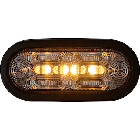 6 Inch Combination LED Stop/Turn/Tail, Backup, and Amber/Clear Strobe Light with 22 LEDs
