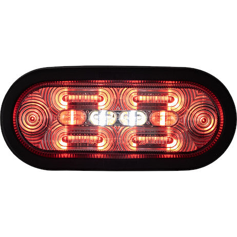 6 Inch Combination LED Stop/Turn/Tail, Backup, and Amber/Green Strobe Light with 22 LEDs