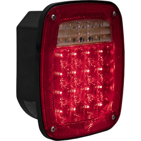 Driver Side 5.75 Inch Red Stop/Turn/Tail Light with License Plate Light