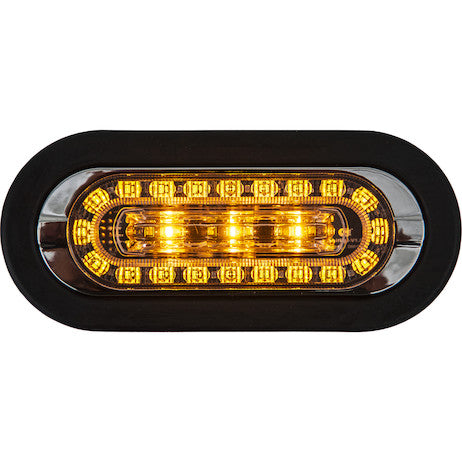 Combination 6 Inch LED Amber Marker Light with Amber/Green Strobe Light