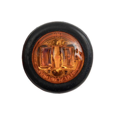Load image into Gallery viewer, .75 Inch Round Marker Clearance Lights - 1 LED Amber With Male Bullets
