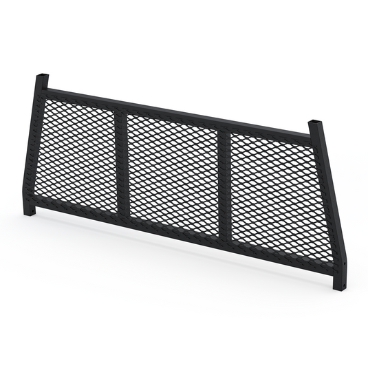 Full Mesh Headache Rack (Cab Guard) for 2005-2025 Toyota Tacoma & 2004-2012 Chevrolet Colorado / GMC Canyon, Ram Dakota - Black Powder Coat