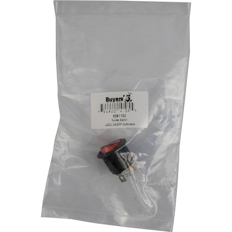 Load image into Gallery viewer, On/Off Mini Round Rocker Switch Illuminated Red

