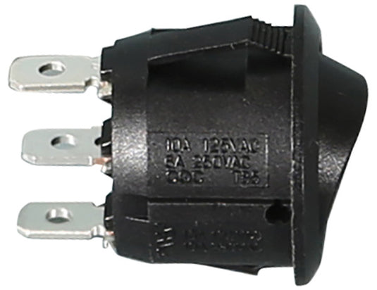 On/Off/On Mini Round Rocker Switch Black