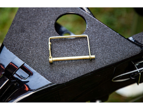 Load image into Gallery viewer, Yellow Zinc Plated Snapper Pin - 1/4 Diameter x 3 Inch Usable with Handle
