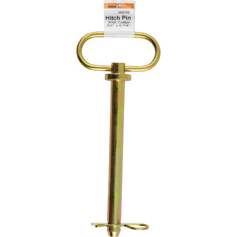 Yellow Zinc Plated Hitch Pins - 5/8 Diameter x 6-1/4 Inch Usable Length