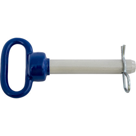 Load image into Gallery viewer, Blue Poly-Coated Handle on Steel Hitch Pin - 7/8 x 4-1/2 Inch Usable Length
