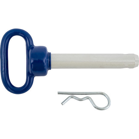 Load image into Gallery viewer, Blue Poly-Coated Handle on Steel Hitch Pin - 7/8 x 4-1/2 Inch Usable Length
