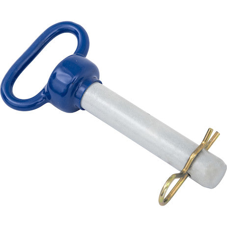 Load image into Gallery viewer, Blue Poly-Coated Handle on Steel Hitch Pin - 1 x 4-1/2 Inch Usable Length
