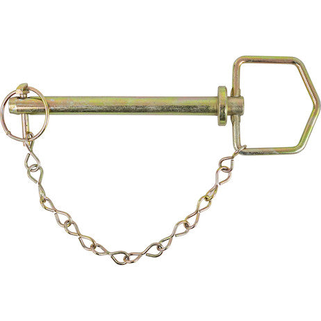 Hitch Pin with Linch Pin and Chain, 5/8in x 6-1/4in