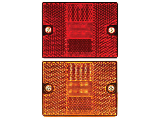 2.875 Inch Amber Rectangular Marker/Clearance Light With Reflex With 6 LED