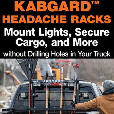 Load image into Gallery viewer, 69 Inch KabGard Heavy-Duty Steel Pickup Truck Headache Rack Bundle with Standard Mounting Brackets

