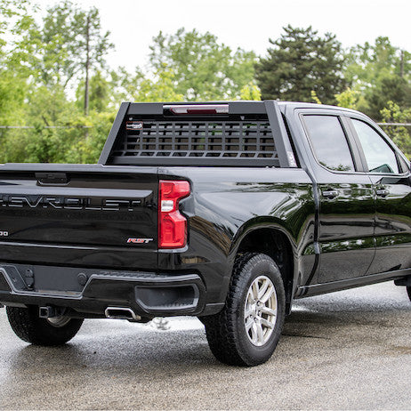 20.20-inch Tall Matte Black Heavy-Duty Steel GuardDogg Pickup Truck Headache Rack Bundle with Mounting Brackets