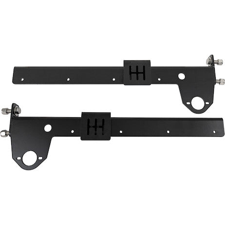 Rigid Frame Mount Mud Flap Hanger - Straight, Black, Set of 2