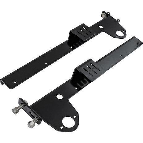Rigid Frame Mount Mud Flap Hanger - Straight, Black, Set of 2