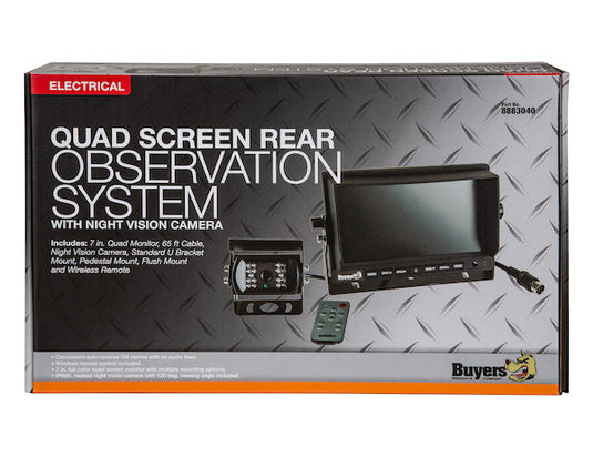 Quad Screen Backup Camera System with Backup Camera