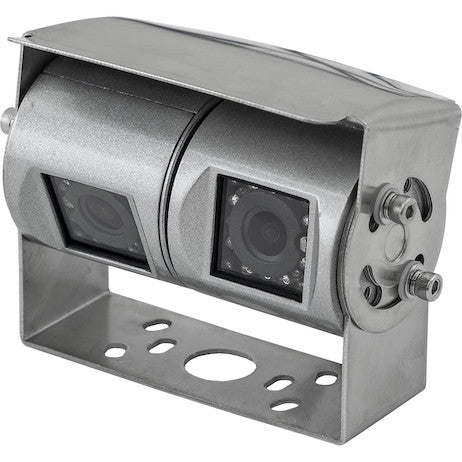 Load image into Gallery viewer, Stainless Steel Dual Lens Heated Waterproof Night Vision Color Camera with Audio
