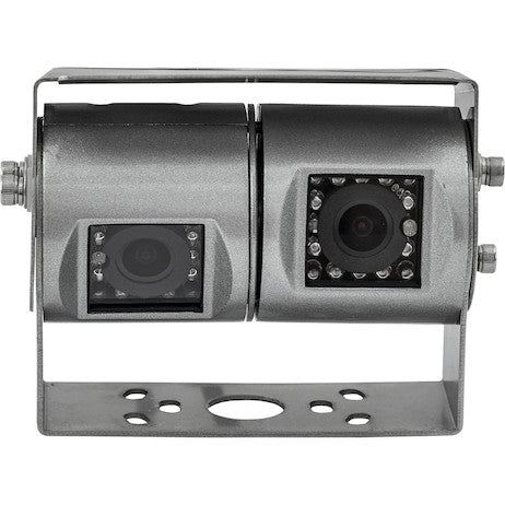 Stainless Steel Dual Lens Heated Waterproof Night Vision Color Camera with Audio