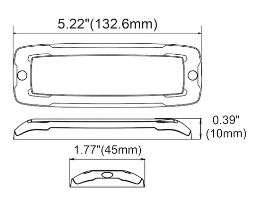 Ultra Thin Wide Angle 5 Inch Amber/Green LED Strobe Light