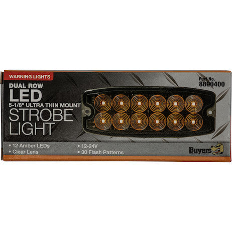 Load image into Gallery viewer, Amber Dual Row Ultra Thin 5 Inch LED Strobe Light

