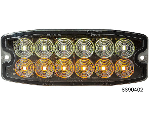 Load image into Gallery viewer, Amber/Clear Dual Row Ultra Thin 5 Inch LED Strobe Light
