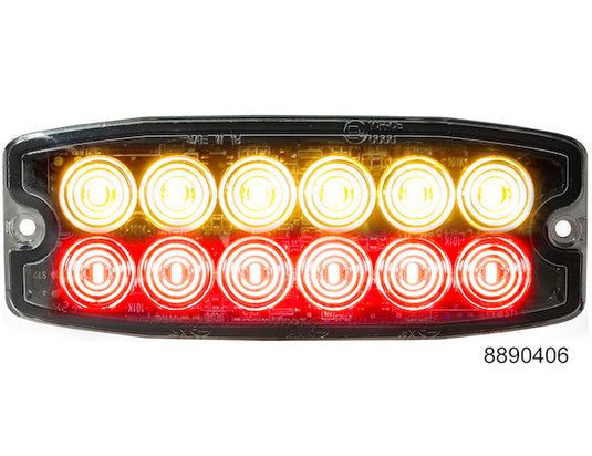 Amber/Red Dual Row Ultra Thin 5 Inch LED Strobe Light