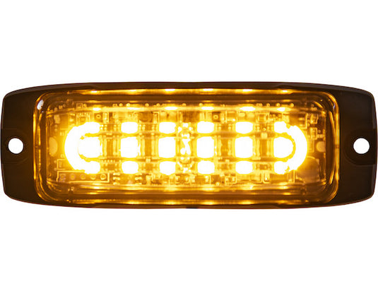 Ultra Thin Wide Angle 4 Inch LED Strobe Light - Amber