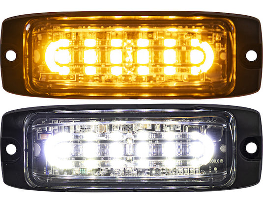 Ultra Thin Wide Angle 4 Inch LED Strobe Light - Amber