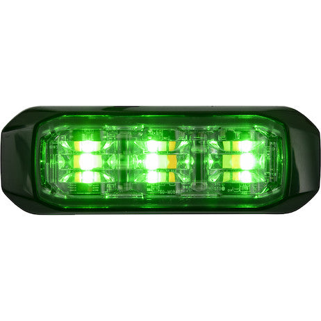 Load image into Gallery viewer, 3 1/2 Inch Wide Angle Tri-Color LED Strobe Light, Amber/Green/Clear

