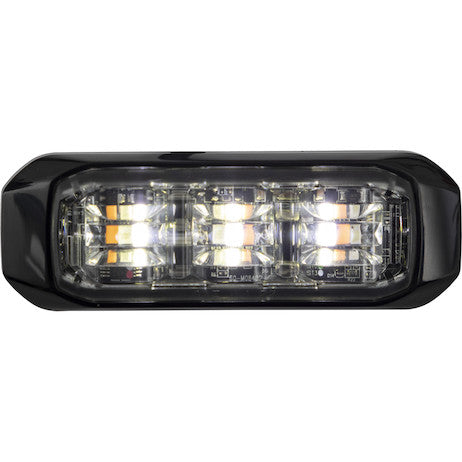 Load image into Gallery viewer, 3 1/2 Inch Wide Angle Tri-Color LED Strobe Light, Amber/Green/Clear

