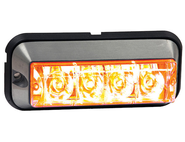 Load image into Gallery viewer, Amber Raised 5 Inch LED Strobe Light
