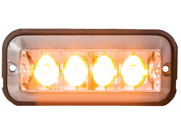 Load image into Gallery viewer, Amber Raised 5 Inch LED Strobe Light
