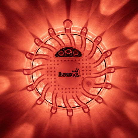 Load image into Gallery viewer, 4 Inch Amber Round Rechargeable Road Strobe/Flare With 16 LED
