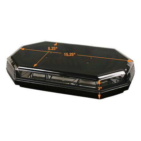 15 Inch Octagonal LED Mini Light Bar - Amber