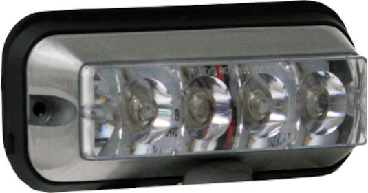 Raised 5 Inch Amber LED Strobe Light with 19 Flash Patterns